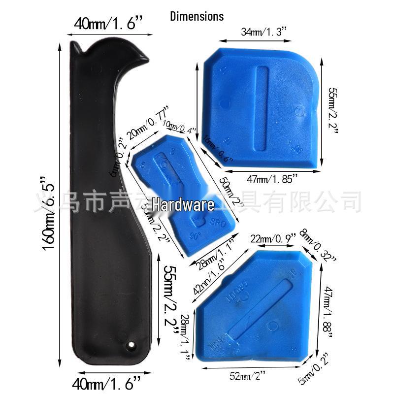 Free Shipping 4-Piece Grout and Glue Scraper Tool Set
