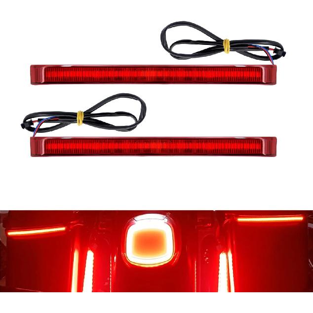 Motorcycle LED Saddlebag Tail Light Running Brake Sequential Turn Signal Lamp Fit for Harley Touring Street Gilde Road King Road Gilde Electra Glide