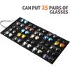 Sunglasses Organizer Storage With Sturdy Rope Felt Hanging Sunglasses Holder For Wall Display 25 Slots Sunglasses Organizer