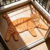 Non Slip Cat Floor Mat Absorbent Bedside Carpet Room Accessory Cat Shaped Rug  Bathroom