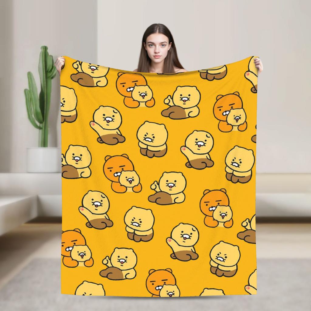Choon K-Kakaos F-Friends Blankets Flannel All Season Multifunction Ultra-Soft Throw Blanket for Bed Office Bedspreads