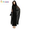 Stylish Western Halloween Cosplay Black Night Ghost Witch Vampire Dressing Costume Women For