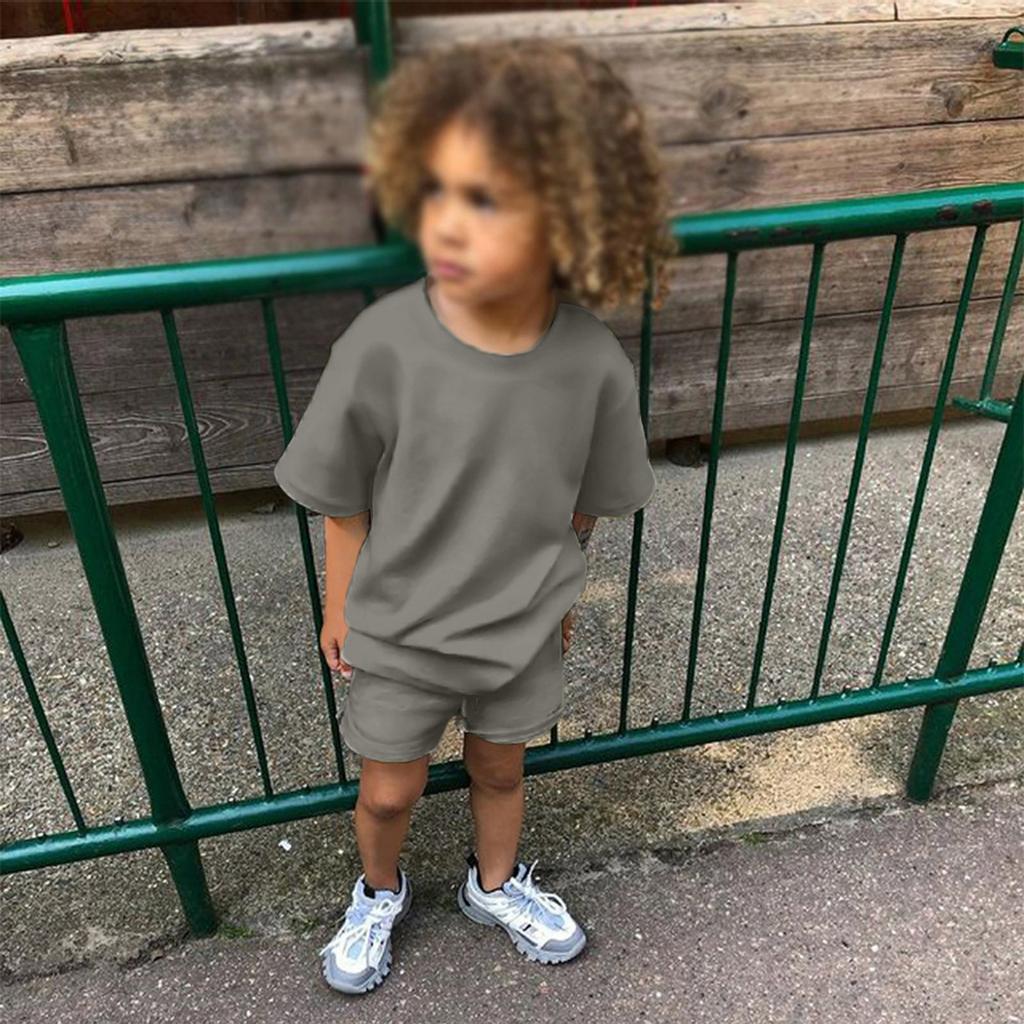 Kid Patriotic Outfit - Short Sleeve & Shorts 2-Piece Set For Boy And Girl