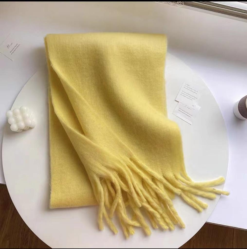 Autumn and winter new Maillard imitation cashmere plaid scarf women's winter senior sense versatile shawl thickened warm scarf