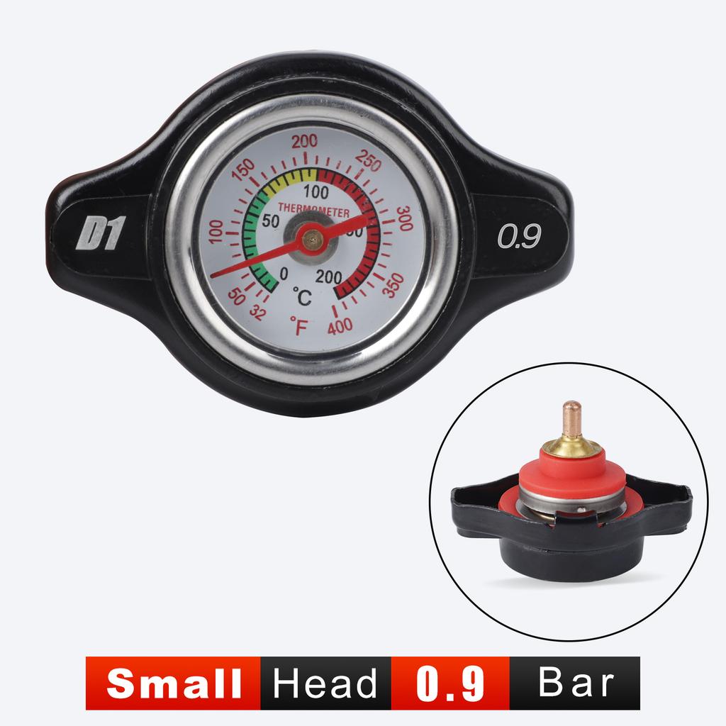 Universal Car Motorcycle Thermo Radiator Cap 0.9 1.1 1.3 1.8 Bar 25.6psi Tank Cover Water Temperature Gauge With Utility Safe Fuel Tank Caps3