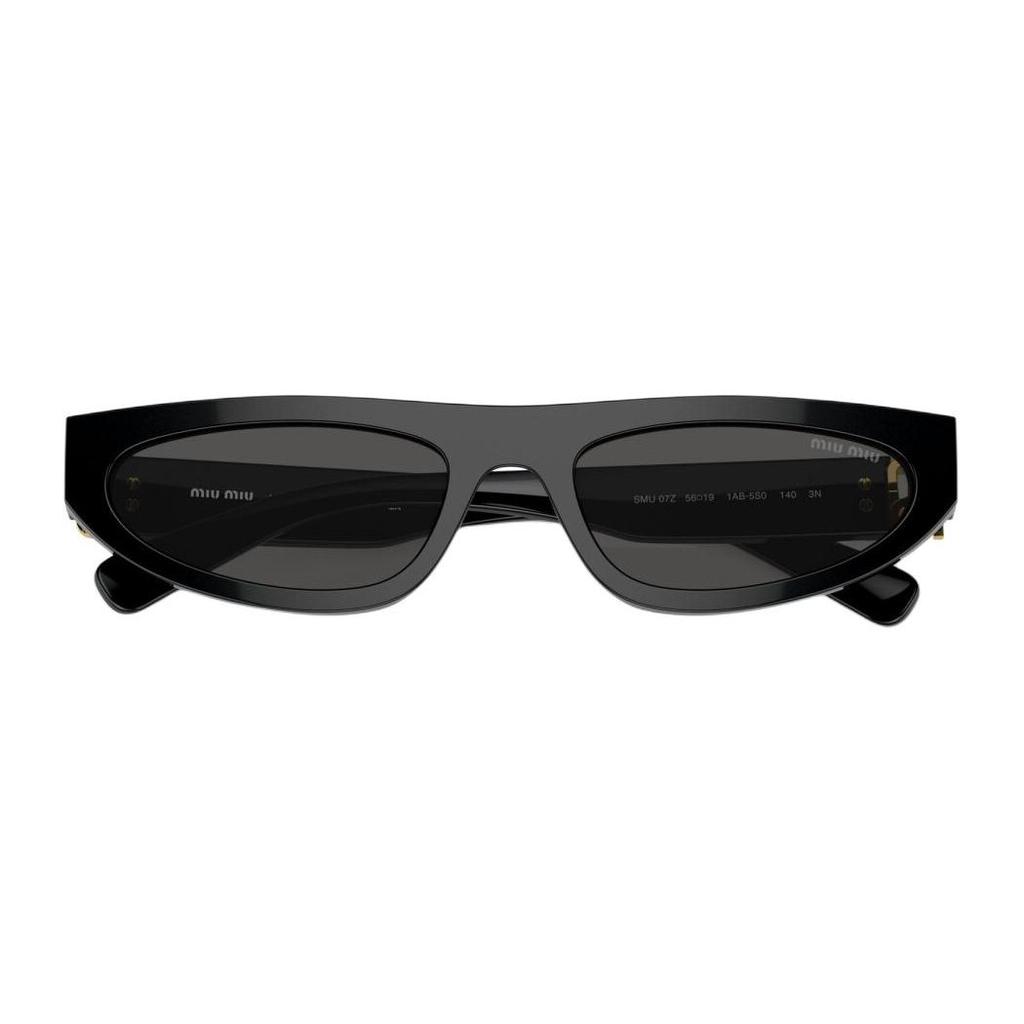 MIU MIU Logo Cat Eye Sunglasses Men Sunglasses Black MU07ZS1AB5S0