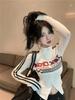 Girls Y2K Tops Workout Cycling T-shirts Zipper Long Sleeve Fashion Club Wear Sexy Women's T-shirts Sports Tees