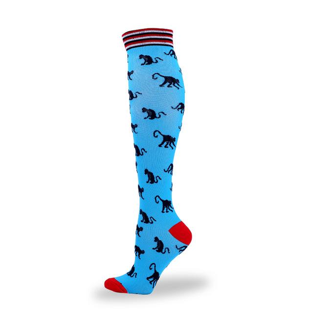 New Arrival Compression Socks Funny Fox Cat Shark Animal Prints Socks Unisex Outdoor Running Cycling Long Pressure Stockings