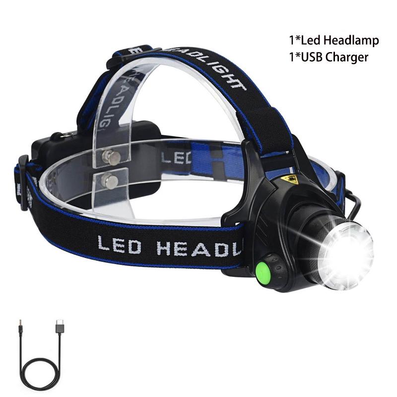 ZK30 Rechargeable LED Headlamp headlight head lamp/light frontale 18650 battery head flashlight lanterns for camping running