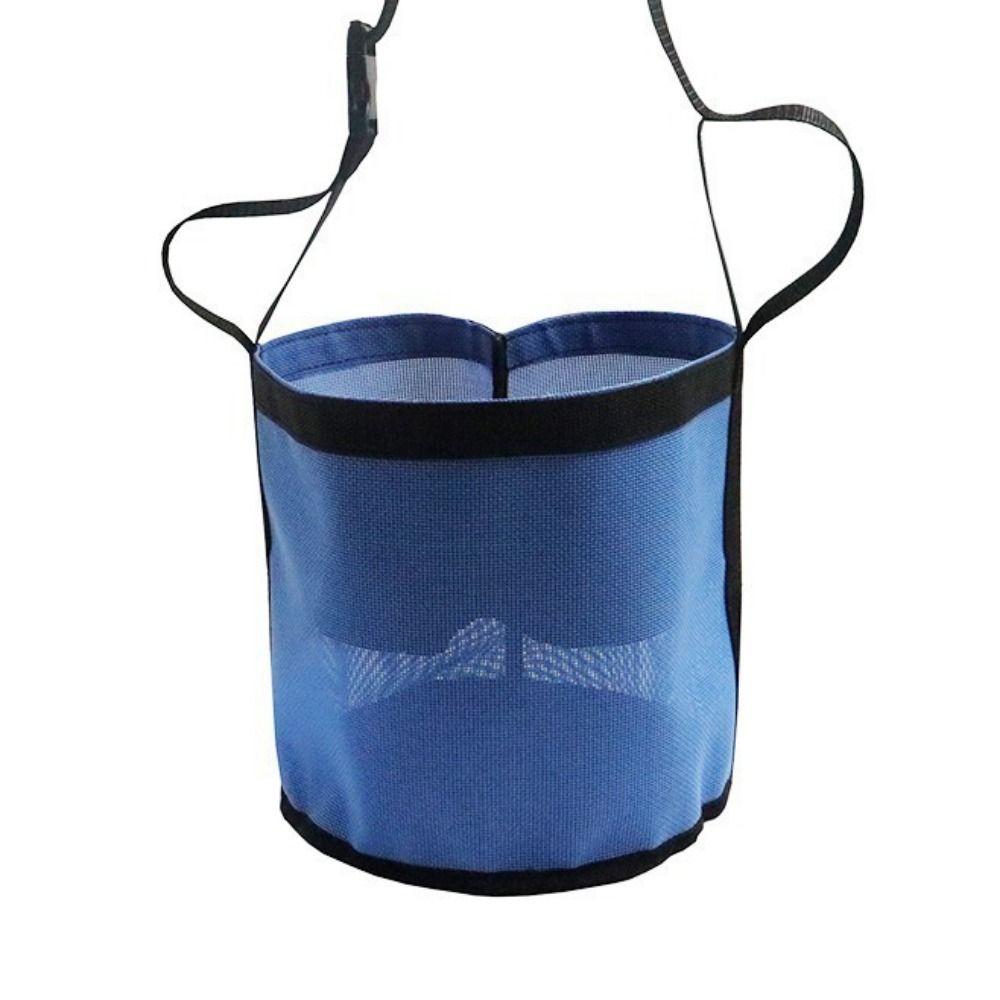 Multi-color Leak-Proof Horse Feeding Bag Adjustable Mesh Grazing Muzzle Elastic Breathable Mouth Dry Grass Bag Training