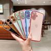 For iPhone 16 Plus Case Love Heart Pattern TPU Phone Cover Electroplating Edge