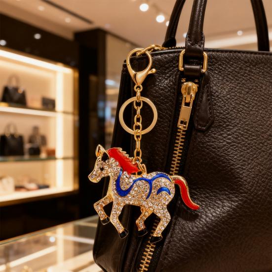 Klíčenka 2026 Rok koně Klíčenka Lesklý kamínek Kůň Zvíře