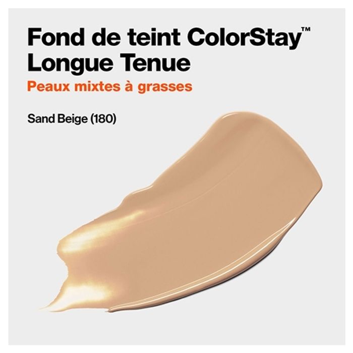 Fond de teint - REVLON - N°180 Sand Beige - 30ml - Peaux mixtes à grasses - Beige