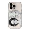 Manga Style Girls Line Art Pattern Phone Case for iPhone 17 16 15 14 13 12 11 16E Series Pro Max Plus Double Layer Protection