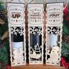 1/3Pcs Christmas Wooden Wine Box Easy Assemble Laser-Cut Snowflakes Festive Design Wine Gift Box Holiday Decoration