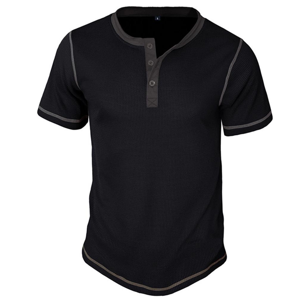 Men'S Short Sleeved Men'S T-Shirt Fashion Casual Color Matching T-Shirt