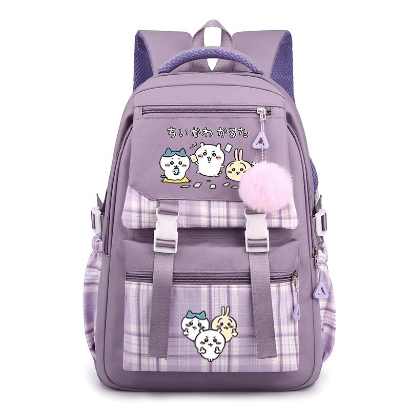 Jiikawa Wow School Bag New Chiikawa Girls Backpack for Primary and Secondary School Students Cute College Style Backpack