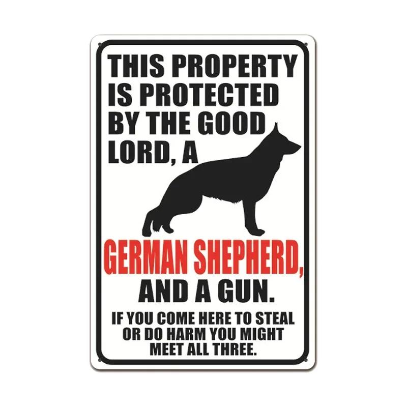 Retro Metal Tin Sign  Warning Dog  Vintage Wall Decor for Home Garden Cafe  Perfect for IndoorOutdoor Use  Rustic Poster Prin