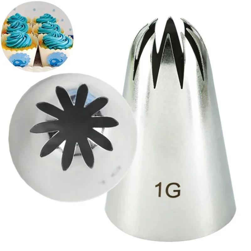 #1B#1C#1E#1G Edelstahl Spritztüllen 1/4 Stück Sahnetüllen Cupcake Gebäck Süßwaren Zubehör Kuchen Dekoration Werkzeuge