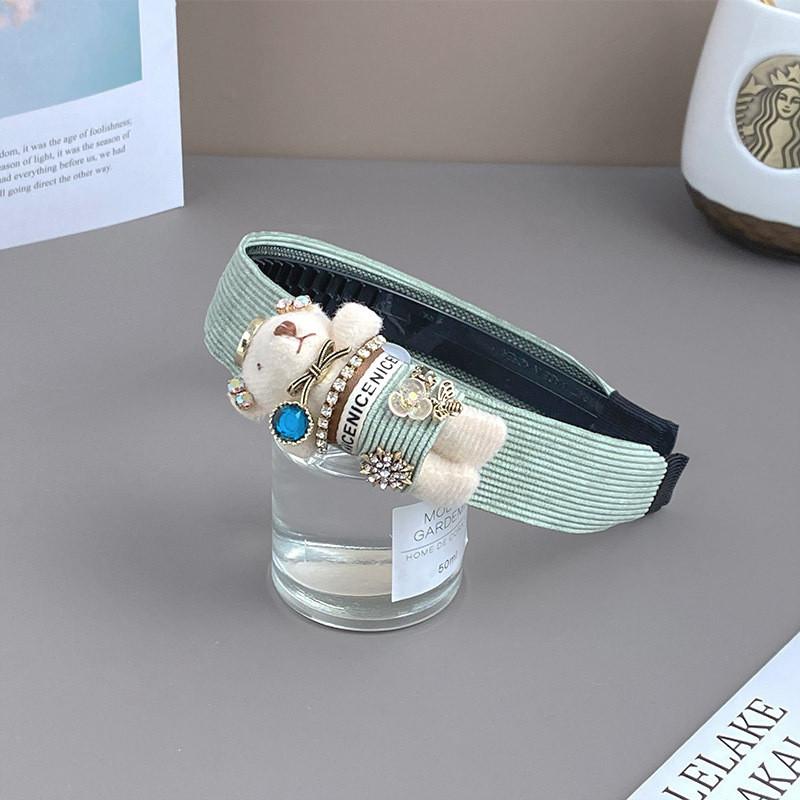 Милая панда Повязка на голову Мультяшный обруч для волос Для женщин Зимний Корейский стиль циан