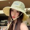 Floral Plaid Fisherman Hat Adjustable Sunscreen Hat Fashion Sunshade Hat  Summer
