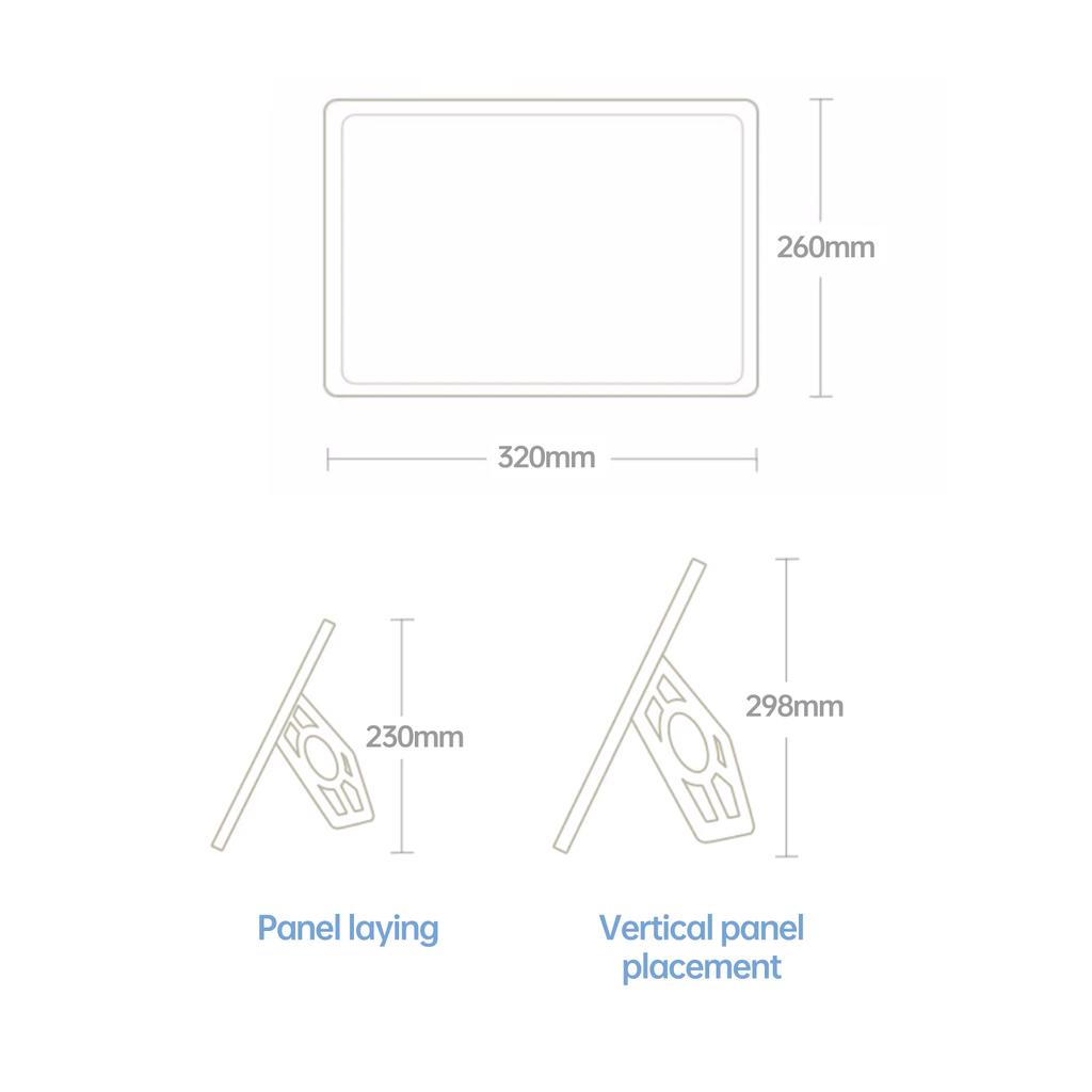 Jielisi Versatile Magnetic Desktop Whiteboard with Standup Writing Board  Includes 3PCS Black