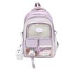 Cute Pain Bag Ins Wind School Bag Female Junior High School Student Japanese Large Capacity Transparent Backpack Versatile Student Backpack Tide