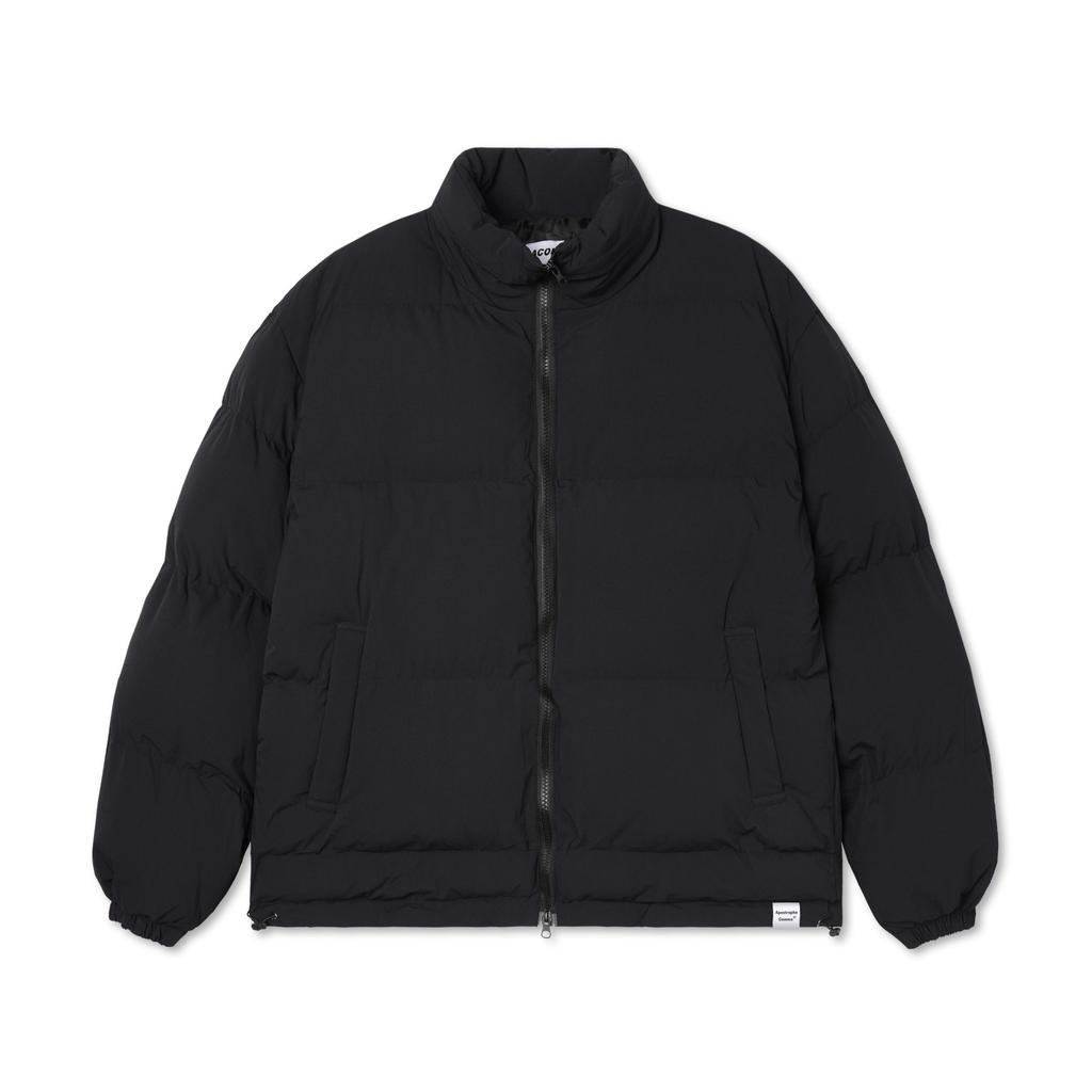 Apostrophe Comma Bottom Point Matte Puffer Short Padded Jacket_Gray