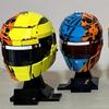 2026 Oscar Piastri Lando Norris Capacete Tijolos Blocos de Construção Carro de Corrida Mercadoria Modelo Brinquedo para Decoração Familiar Presentes