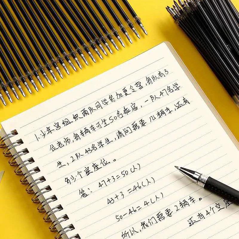 6-25Pc 05mm Gel Pen Kit Neutral Pen Black/Blue/Red Color Replacable Refill Smooth Writing School Stationery Supplies
