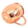 Pure Copper Hammered Design Shine Finish Round Moscow Mule Beer Mug Cup, Volume-530ML, Set of 4