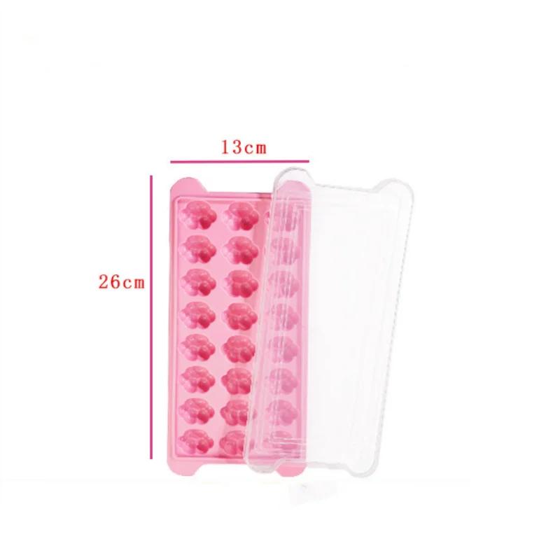 24 dutinová roztomilá silikonová forma na ledové kostky s kočičími tlapkami s víkem, forma na nanuky, čokoládu, sušenky, sýr, dárek, kuchyňské doplňky