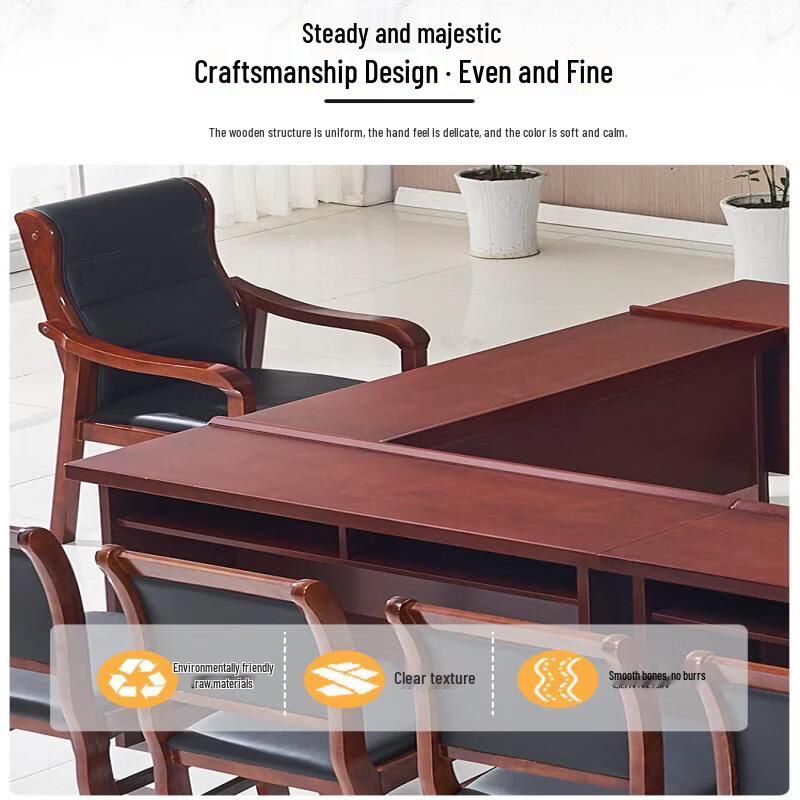 Jundingying 1.4M Wood Veneer Conference Table