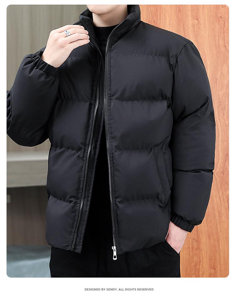 Men's High-End Velvet Thickened Winter Cotton Padded Jacket - Warm Bread Style