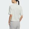 adidas Lounge Short Sleeve Polo Shirt Women Tops Linen-Green JJ3603