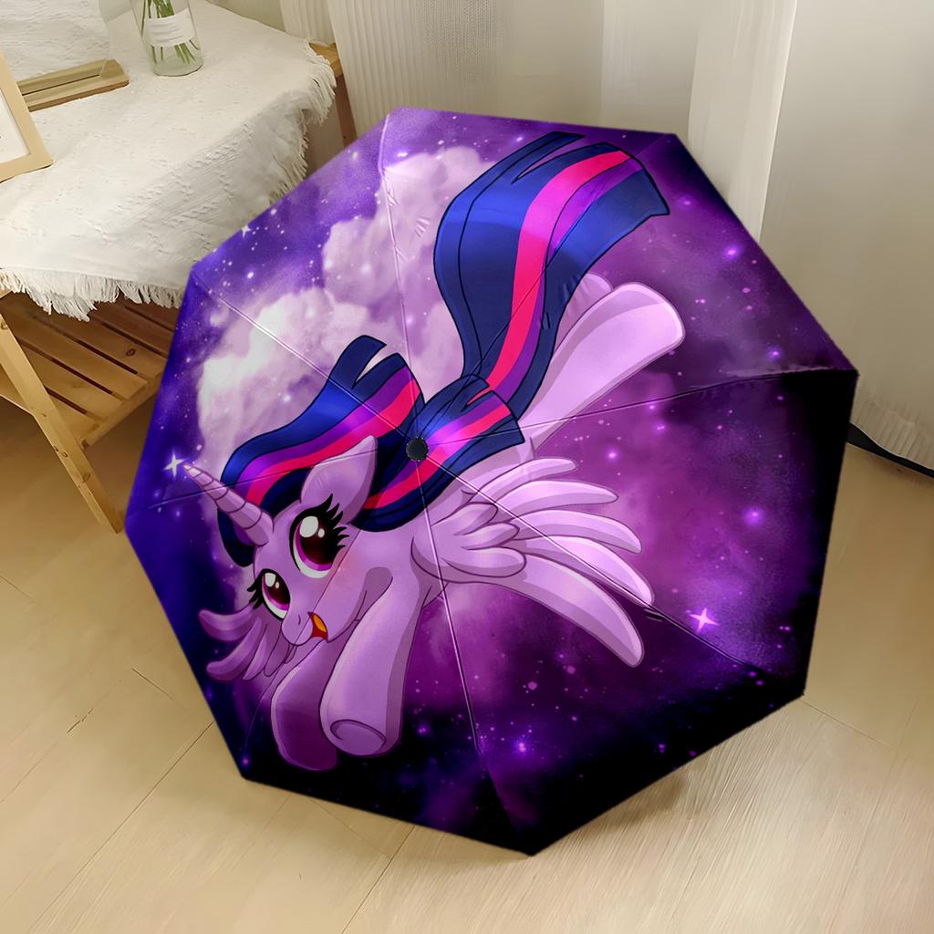 Unicorn Dreams In the Sky Compact Travel Automatic Umbrella Sturdy 8 Rib Shaft Compact Design All Season Use Fashionable Accessory