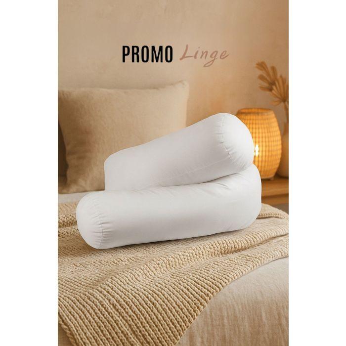 Traversins - PROMO LINGE - Polyester - 160 x 21 cm - Blanc