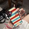 Red, yellow and blue striped smiley face for iPhone Apple 17/16 mobile phone case 15pro matte PC13 simple 14 hard