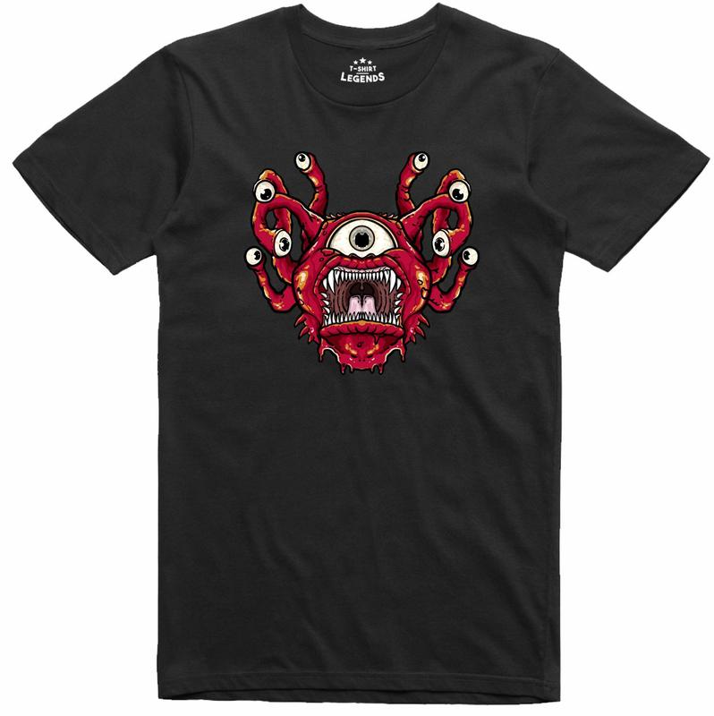 Beholder Unisex T-Shirt Monster Dungeons Dragons Role Playing Regular Fit Tee S