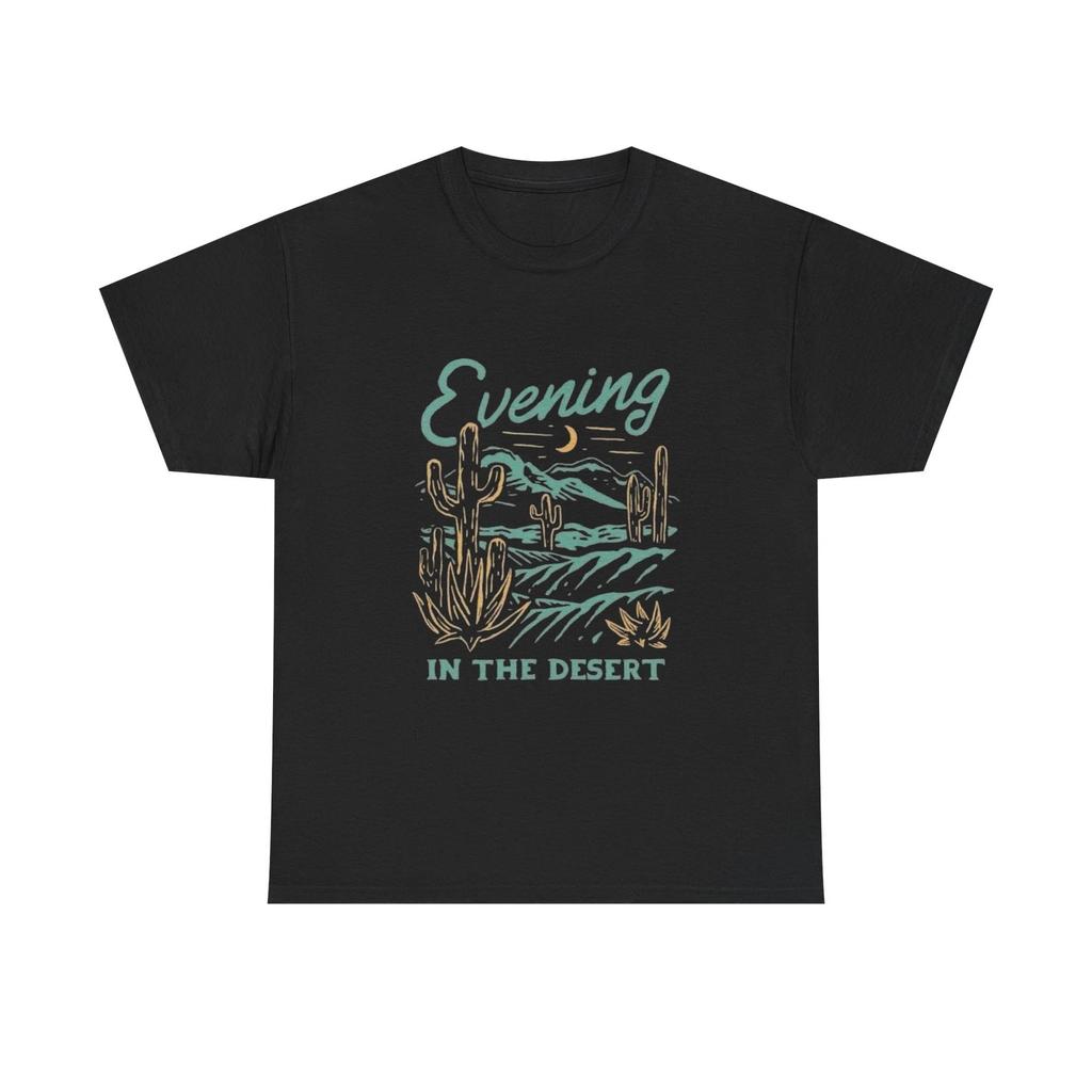 Evening In The Desert Graphic T Shirt Unisex Heavy Cotton Tee