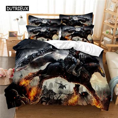 Comfortable Cartoon Pattern Duvet Cover Set With Duvet Cover And Pillowcases King Queen Twin Sizes For All Ages