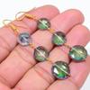 Mystic Rainbow Topaz Gemstone 925 Sterling Silver Jewelry Earring 2.56" GK-6237