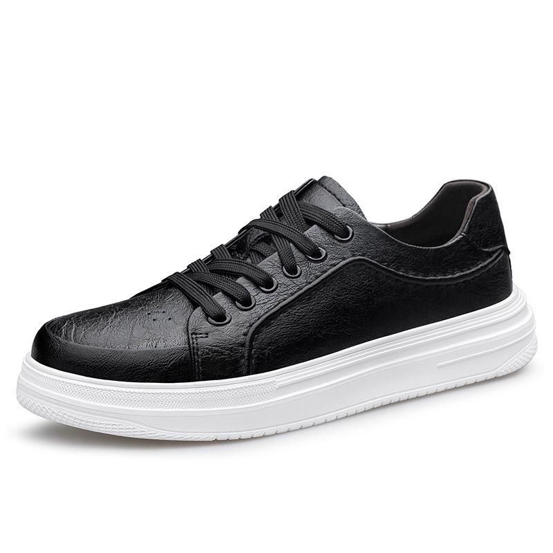 European Station Men's Versatile Skate Shoes: Lightweight Luxury, Breathable Autumn Flats, Cowhide Sports Shoes