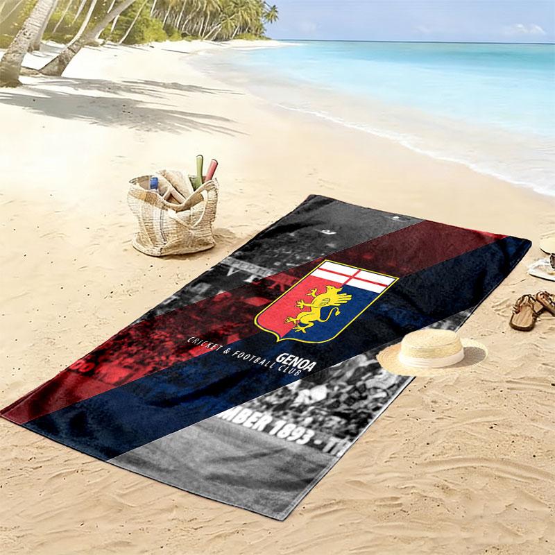 Genoa C.F.C. Poster Strandtuch, Großes Weiches Schnelltrocknendes Handtuch für Strand Camping Schwimmen