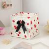 Cotton Quilted Storage Basket Sweet Bow Sundries Organizer Cosmetics Snacks Storage Box  for Home