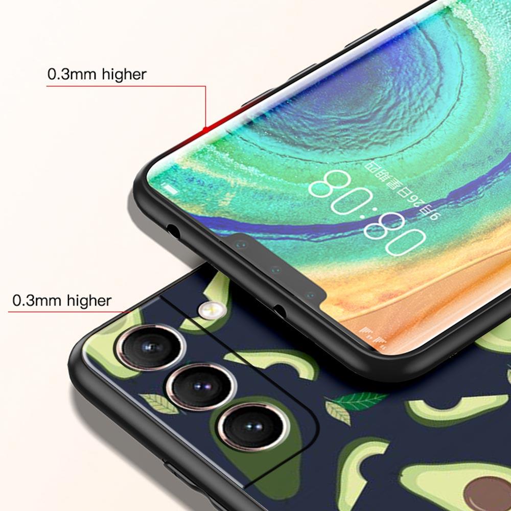Cute Avocado Phone Case Cover for Samsung Galaxy S26 S25 S24 S23 S22 S20 S21 FE Ultra S25 Edge Plus 5G Soft TPU Shell Fundas Bag