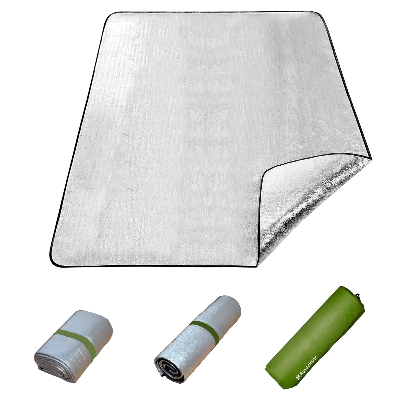 

Roadclover Picnic Sheet and Aluminum Silver Aluminum x [Lightweight Compact] Sheet, Thick, Mat, Mat, 2.5mm (180 200)
