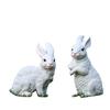 Kreatives Harz hübscher Hase Gartendekoration Terrasse Außen Handwerksskulptur Tiernachbildung Dekorationsornamente Miniatur