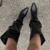 Spitze Zehen Damen High Boots Designer Schuhe mit Absatz Mode Frau Chelsea Boots Winter 2025 Neue Pumps Goth Marke Mujer De Botas
