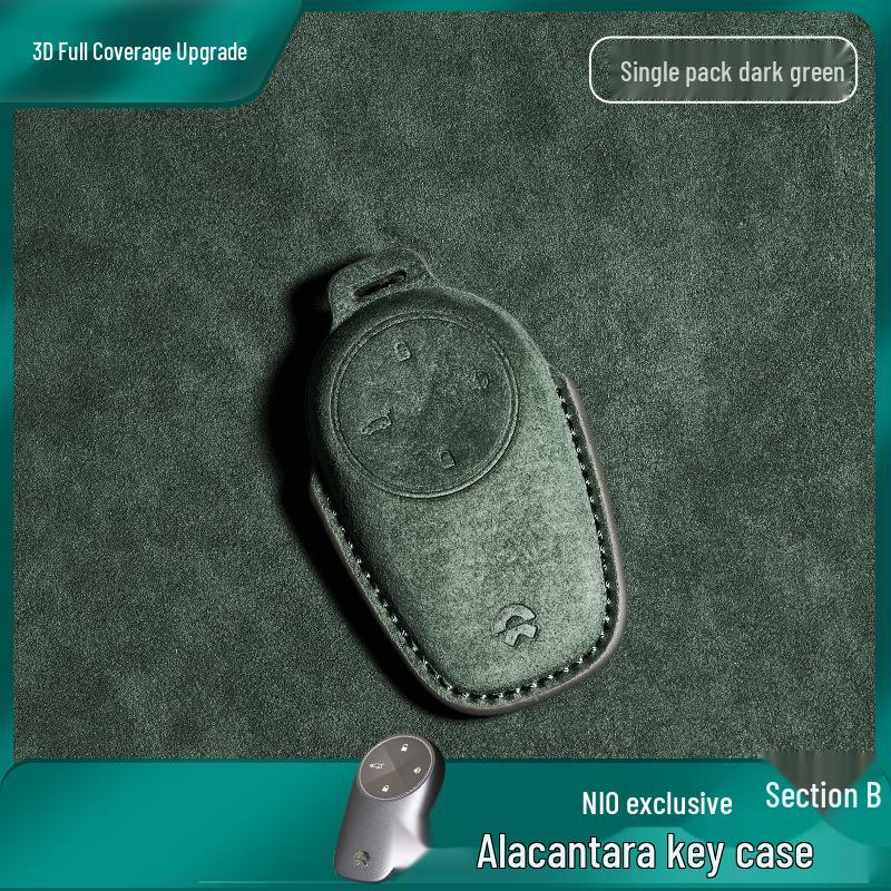 Nio Schlüsselhülle: Kompatibel mit ET5, ET7, ES6, ES7, ES8, EC6 - Nubuk Auto Schlüsselhülle mit Schnalle